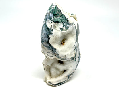 Druzy Moss Agate Crystal Freeform 14.4cm
