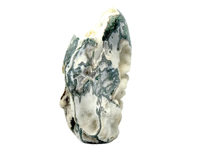 Druzy Moss Agate Crystal Freeform 14.4cm