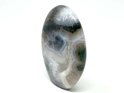 Druzy Moss Agate Crystal Freeform 10.8cm