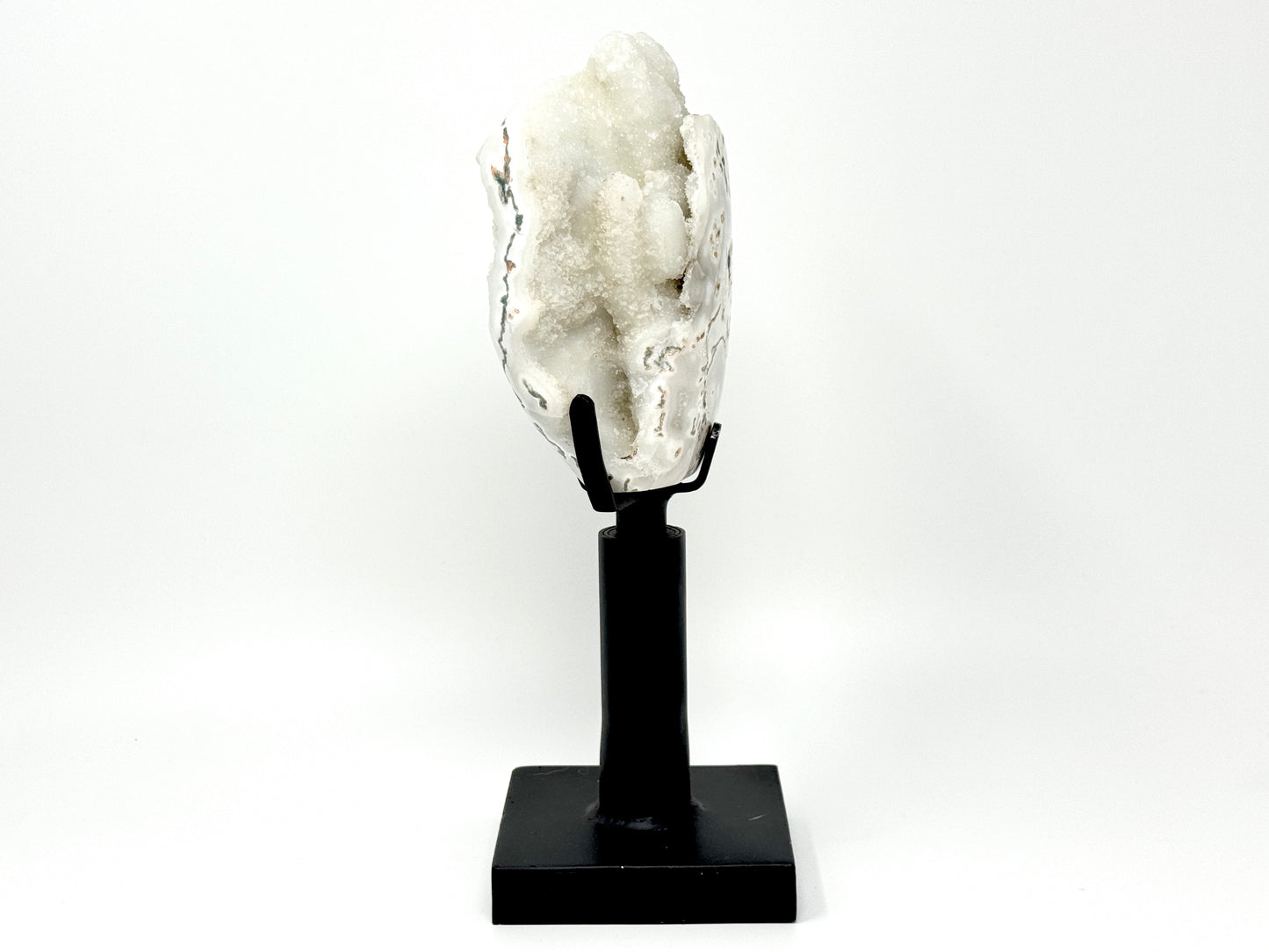 Mounted Druzy moss agate freeform 15.7cm