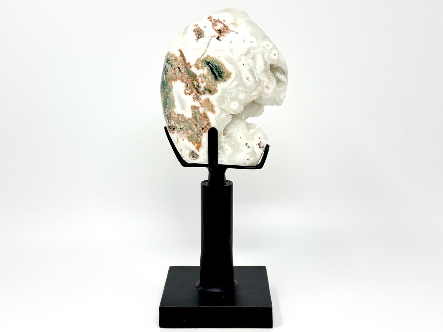 Mounted Druzy Moss Agate Freeform 14.7cm
