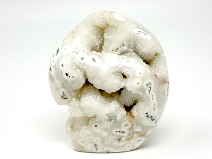 Mounted Druzy Moss Agate Freeform 14.7cm