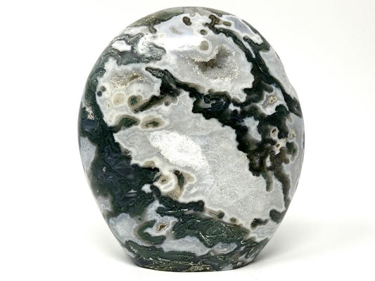 Large Druzy Moss Agate Crystal Freeform 12.5cm