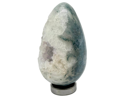 Large Druzy Moss Agate Crystal Egg 26cm
