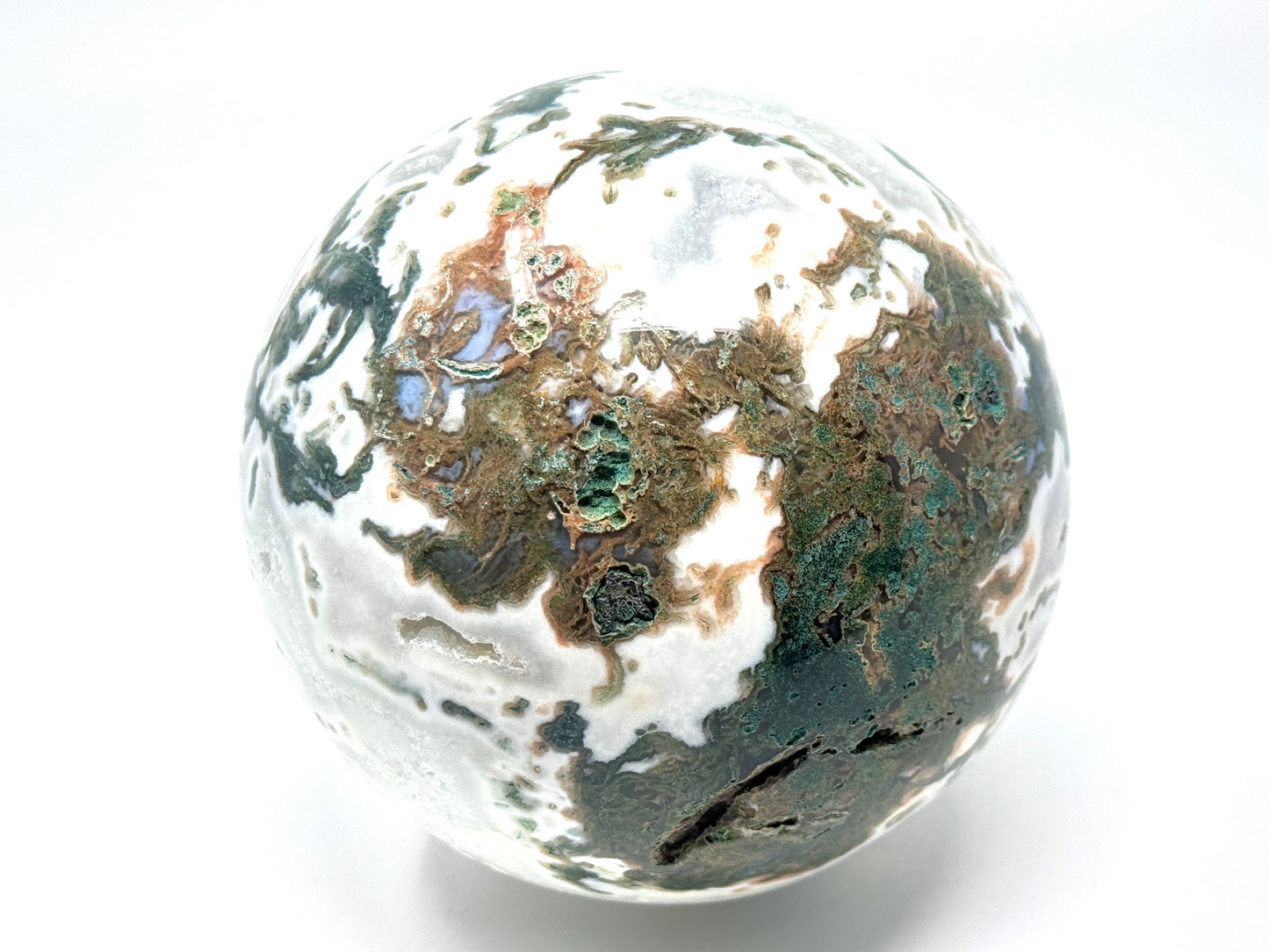 Large Druzy Tree Agate Crystal Sphere 12cm