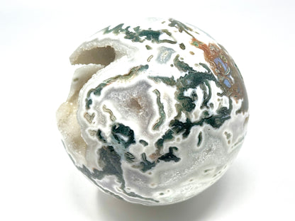 Large Druzy Tree Agate Crystal Sphere 12cm