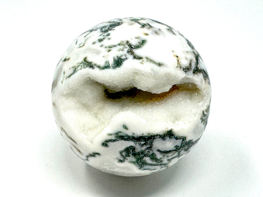 Druzy Moss Agate Crystal Sphere 7cm