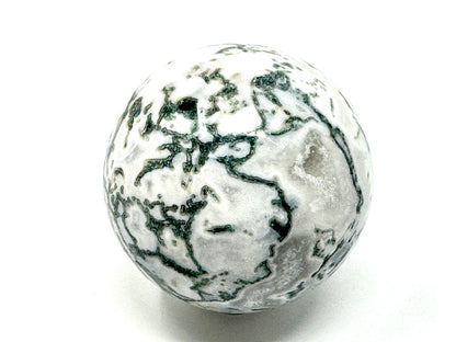 Druzy Moss Agate Crystal Sphere 7cm