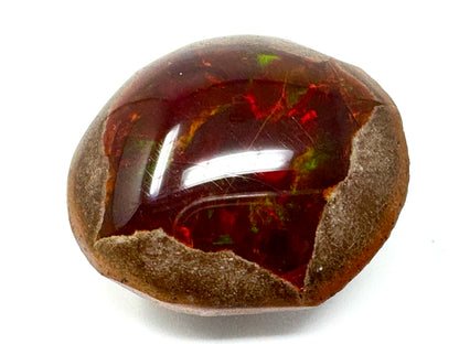 Ethiopian Shewa Opal: Polished Chocolate Opal Gemstone 7.92
