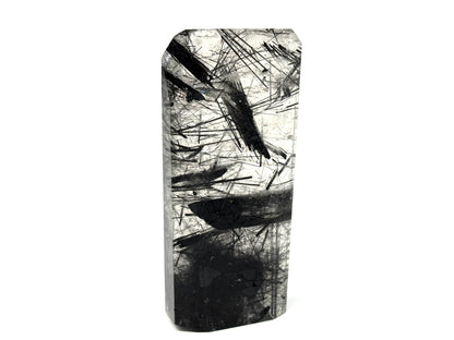 Faceted Quartz With Tourmaline Crystal 11.8cm