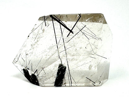 Faceted Quartz With Tourmaline Crystal 6.4cm