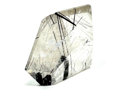 Faceted Quartz With Tourmaline Crystal 6.4cm