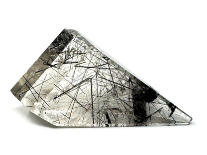 Faceted Quartz With Tourmaline Crystal 6.7cm