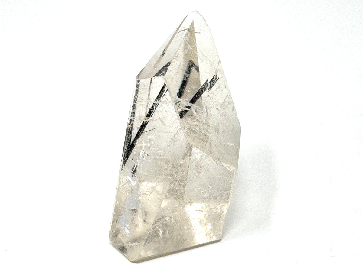 Faceted Quartz With Tourmaline Crystal 4.3cm