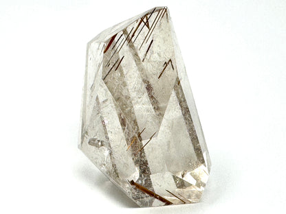 Faceted Smoky Rutilated Quartz Crystal 5.5cm