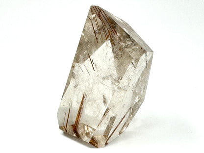 Faceted Smoky Rutilated Quartz Crystal 5.5cm