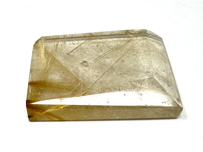 Faceted Rutilated Quartz Crystal 4cm