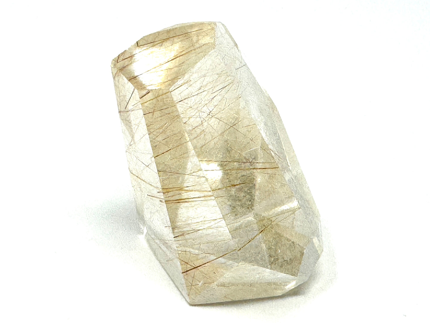 Faceted Rutilated Quartz Crystal 3.9cm