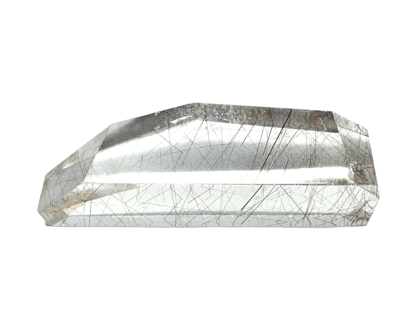 Faceted Rutilated Quartz Crystal 6.5cm