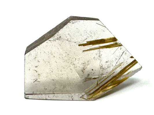 Faceted Rutilated Quartz Crystal 3.7cm