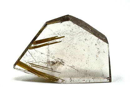 Faceted Rutilated Quartz Crystal 3.7cm