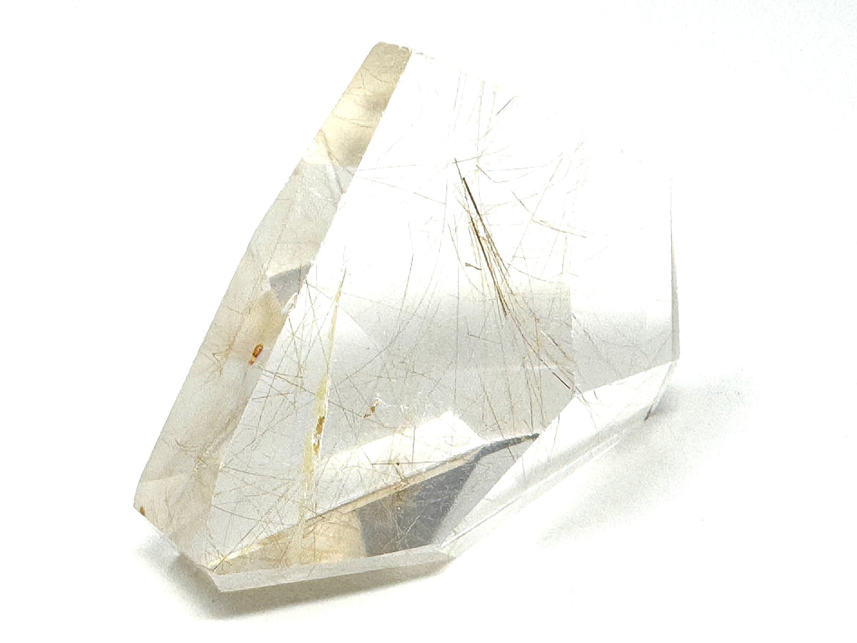 Faceted Rutilated Quartz Crystal 5.9cm