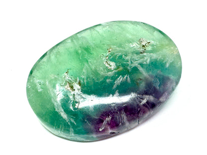Feather Fluorite Crystal pebble 6.6cm