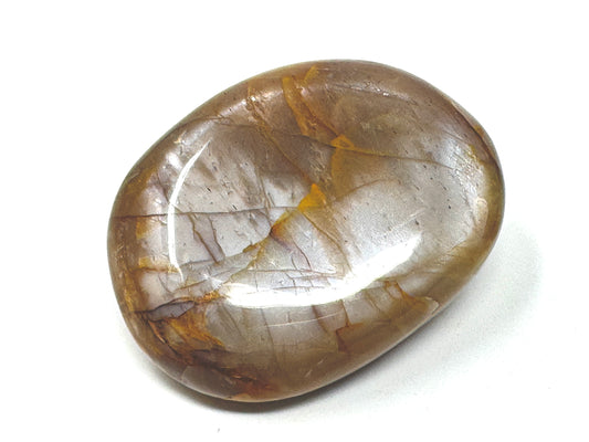 Flashy Peach Moonstone Crystal Pebble 5.5cm