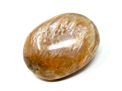 Flashy Peach Moonstone Crystal Pebble 5.8cm