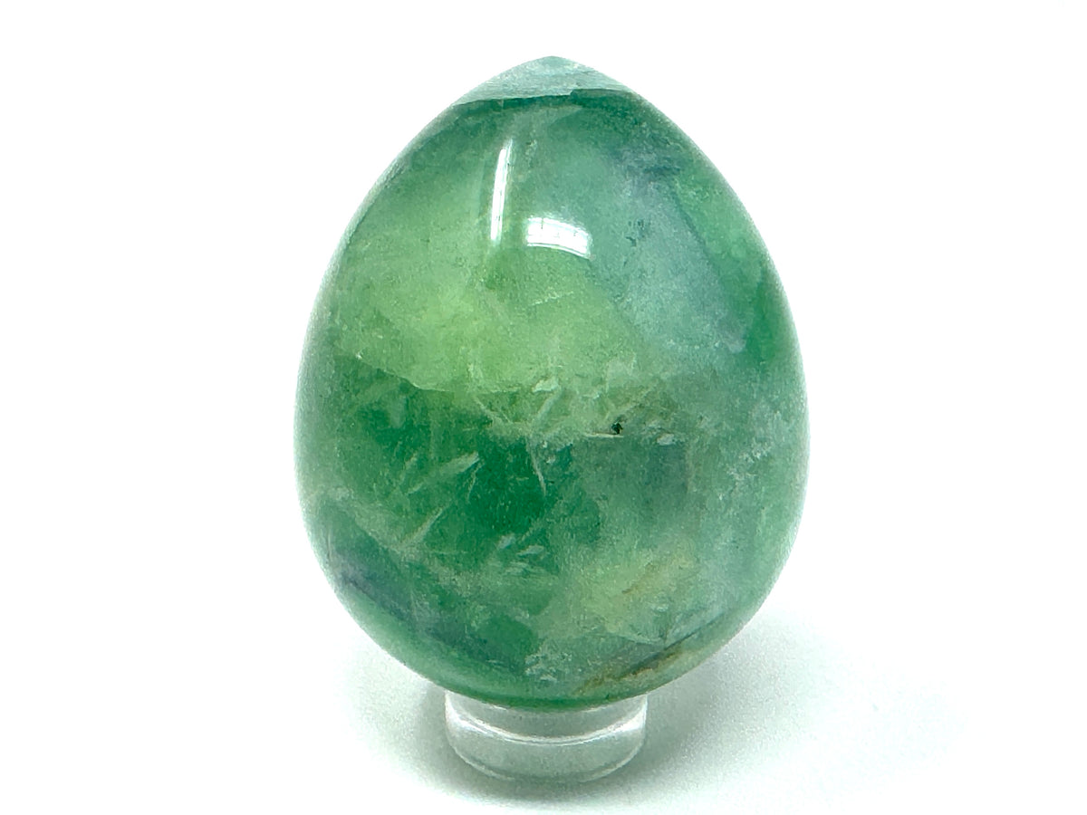 Green  Fluorite Crystal Egg 4.8cm