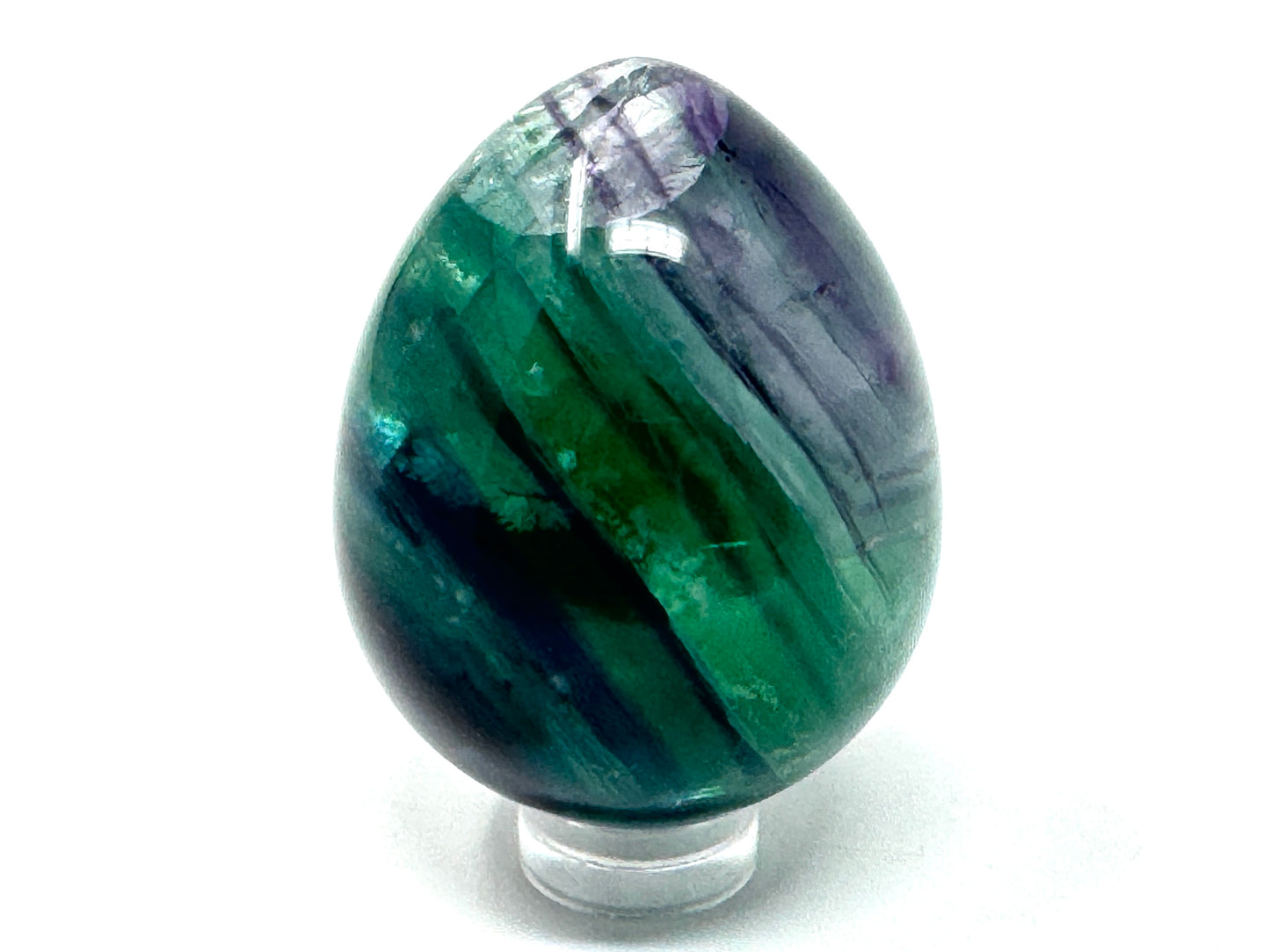 Green  Fluorite Crystal Egg 4.8cm