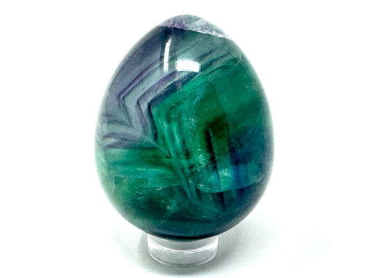 Green  Fluorite Crystal Egg 4.8cm