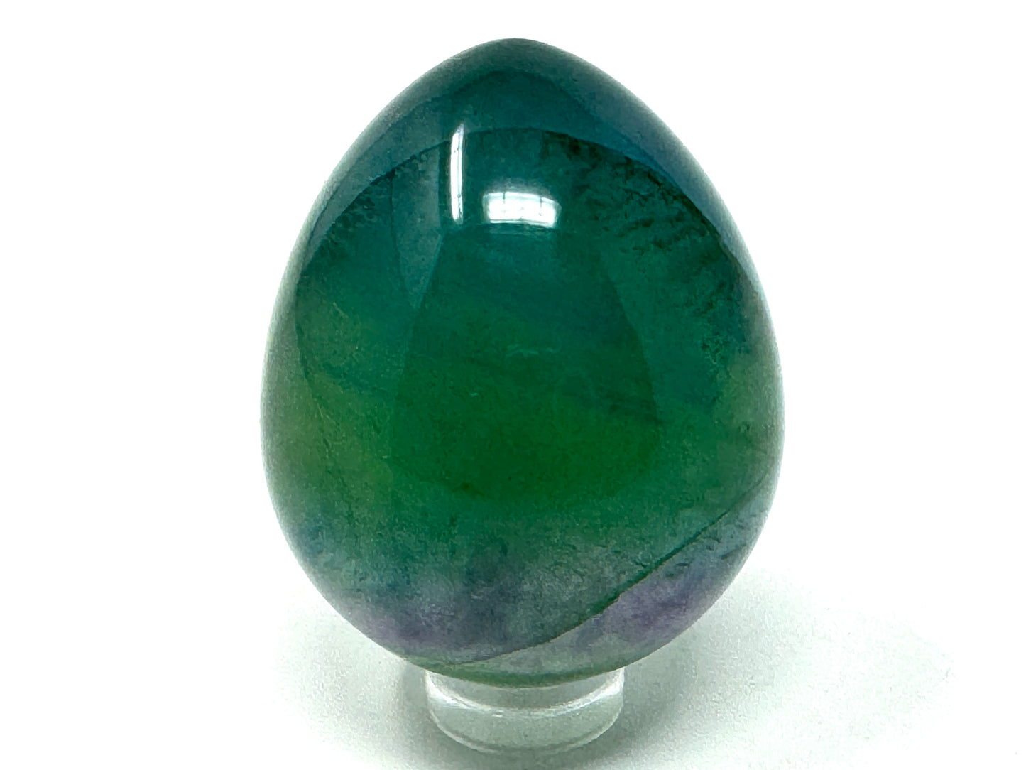 Green  Fluorite Crystal Egg 4.9cm