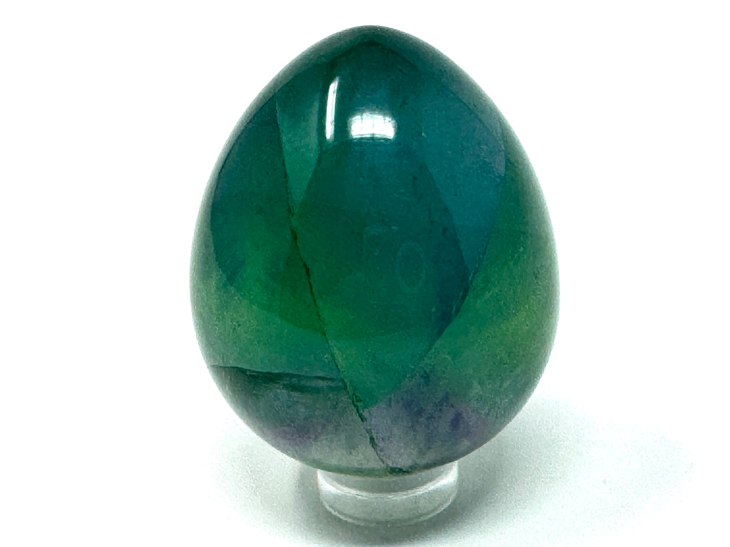 Green  Fluorite Crystal Egg 4.9cm