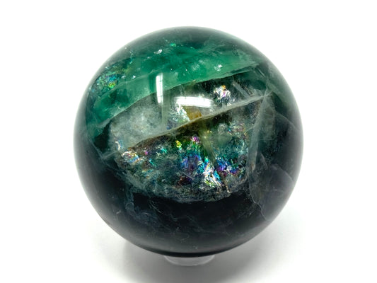 Green Fluorite Crystal Sphere 6.4