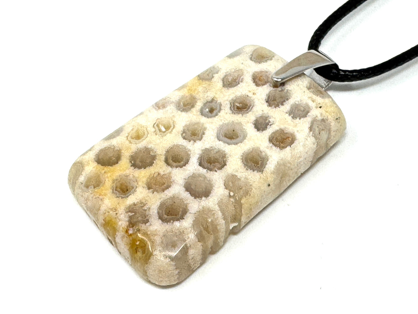 Fossil Coral Pendant 4cm