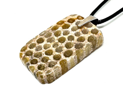 Fossil Coral Pendant 4.2cm