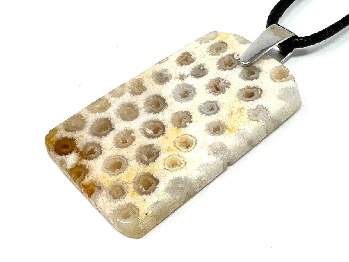 Fossil Coral Pendant 4cm