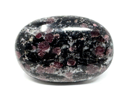 Garnet in Black Tourmaline Crystal Pebble 6cm