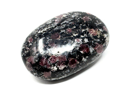 Garnet in Black Tourmaline Crystal Pebble 6cm