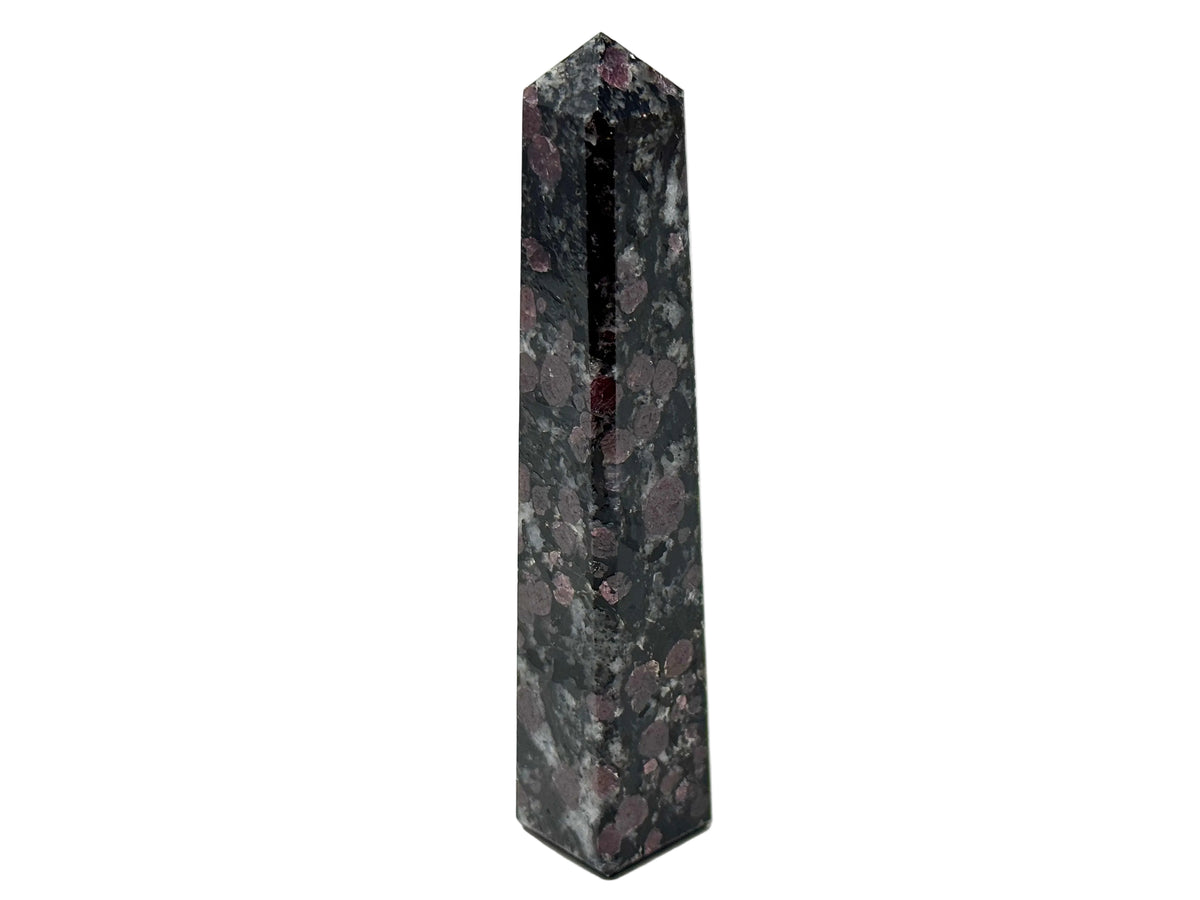 Garnet in Black Tourmaline Crystal Tower 10.2cm