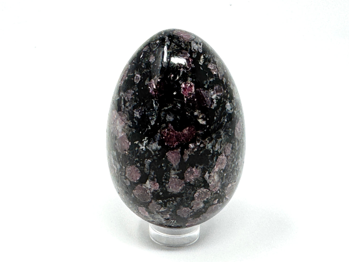 Garnet in Black Tourmaline Crystal Egg 6.2cm