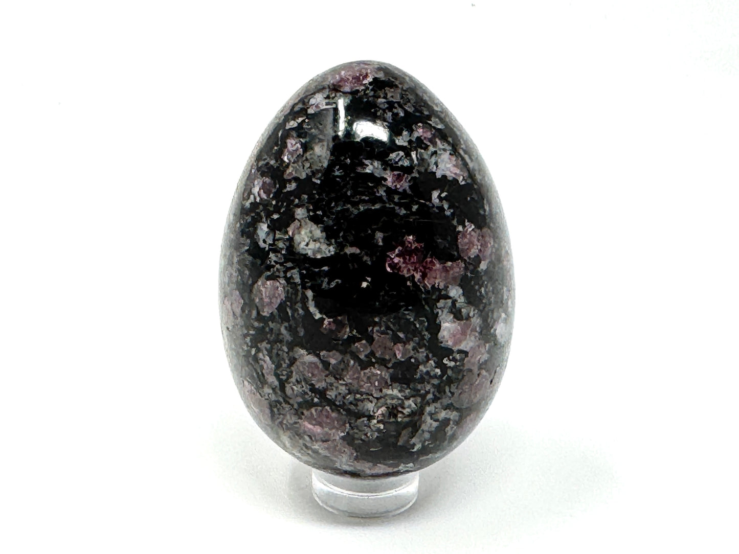 Garnet in Black Tourmaline Crystal Egg 6.2cm