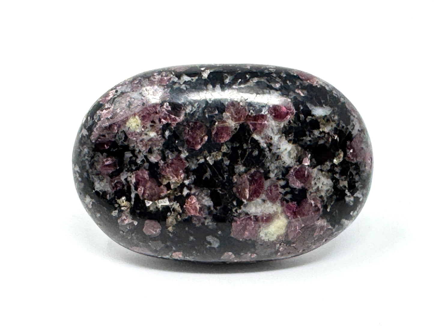 Garnet in Black Tourmaline Crystal Pebble 6.3cm