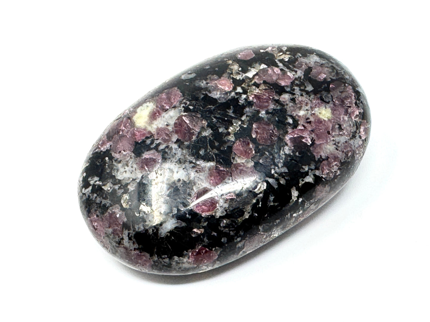 Garnet in Black Tourmaline Crystal Pebble 6.3cm