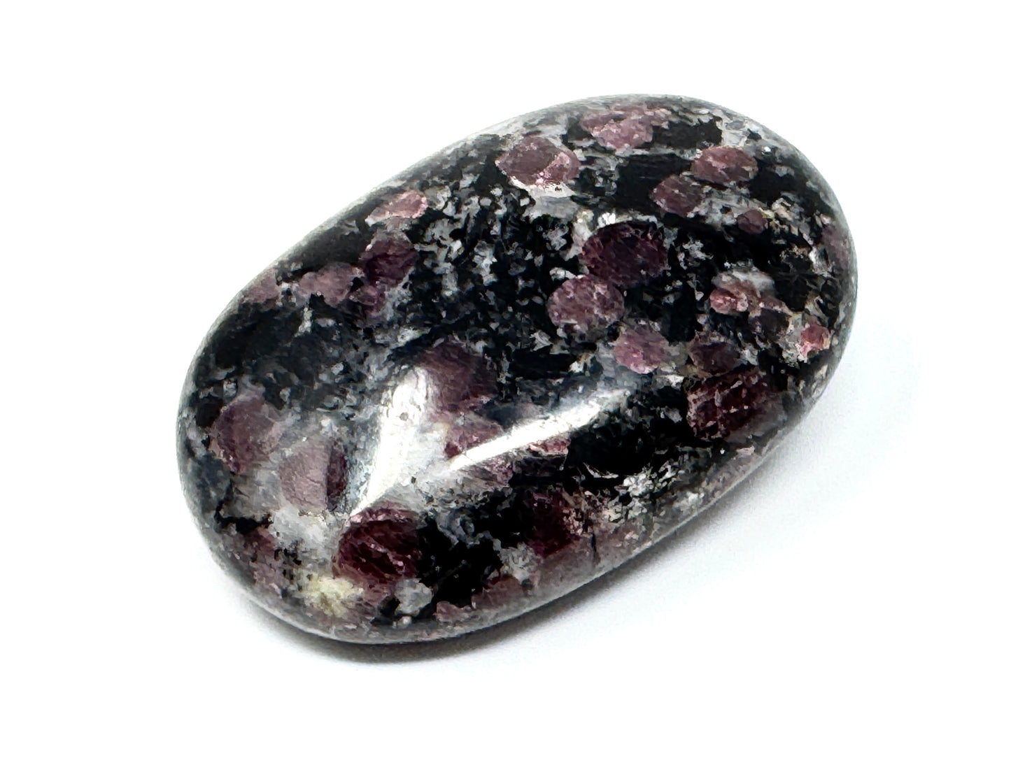 Garnet in Black Tourmaline Crystal Pebble 6.3cm