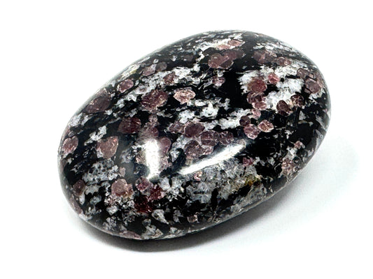 Garnet in Black Tourmaline Crystal Pebble 5.5cm