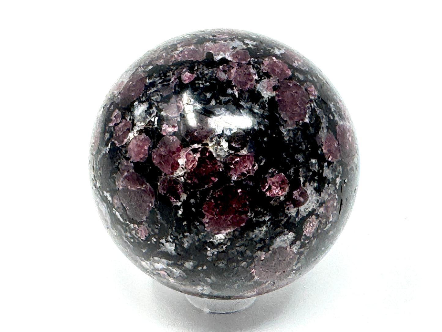 Garnet in Black Tourmaline Crystal Sphere 5.3cm