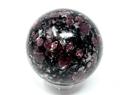 Garnet in Black Tourmaline Crystal Sphere 5.3cm
