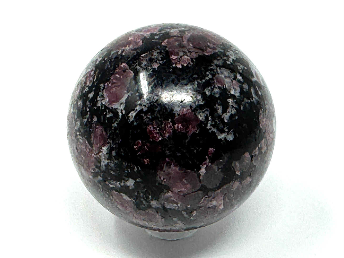 Garnet in Black Tourmaline Crystal Sphere 5.3cm
